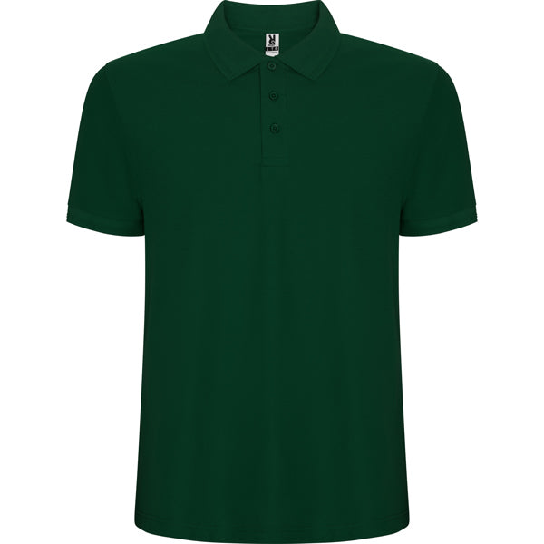 Roly Pegaso Premium men's polo shirt in bottle green, ready for logo printing or embroidery