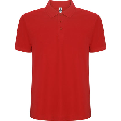 Roly Pegaso Premium men's polo shirt in red, ready for logo printing or embroidery