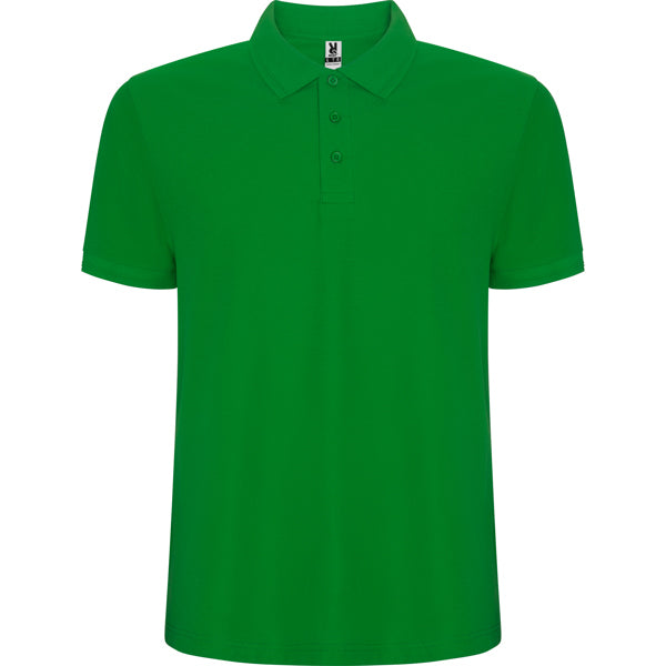 Roly Pegaso Premium men's polo shirt in grass green, ready for logo printing or embroidery