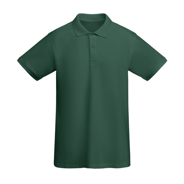Roly Prince men's polo shirt in bottle green, ready for logo printing or embroidery