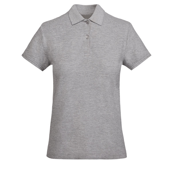 Roly Prince Woman women's polo shirt in heather grey, ready for logo printing or embroidery