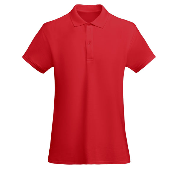 Roly Prince Woman women's polo shirt in red, ready for logo printing or embroidery