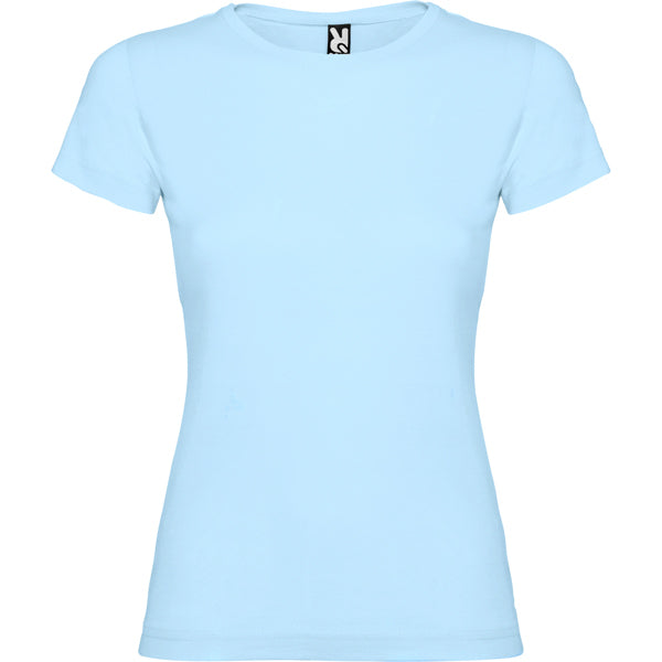 Roly Jamaica women's T-shirt in sweet blue, ready for logo printing or embroidery
