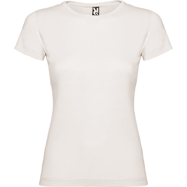 Roly Jamaica women's T-shirt in vintage white, ready for logo printing or embroidery
