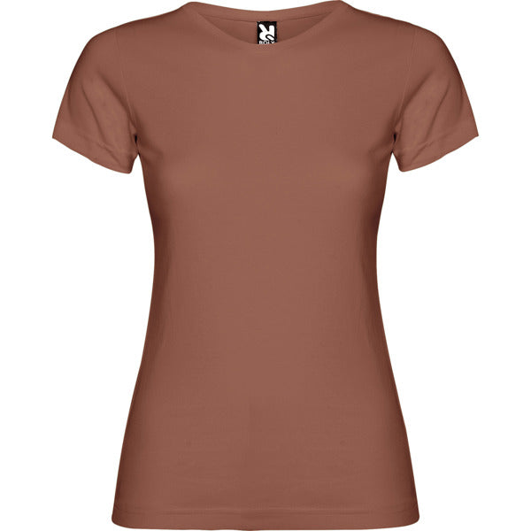 Roly Jamaica women's T-shirt in brick red, ready for logo printing or embroidery