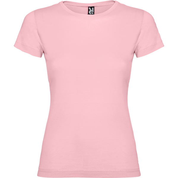 Roly Jamaica women's T-shirt in light pink, ready for logo printing or embroidery