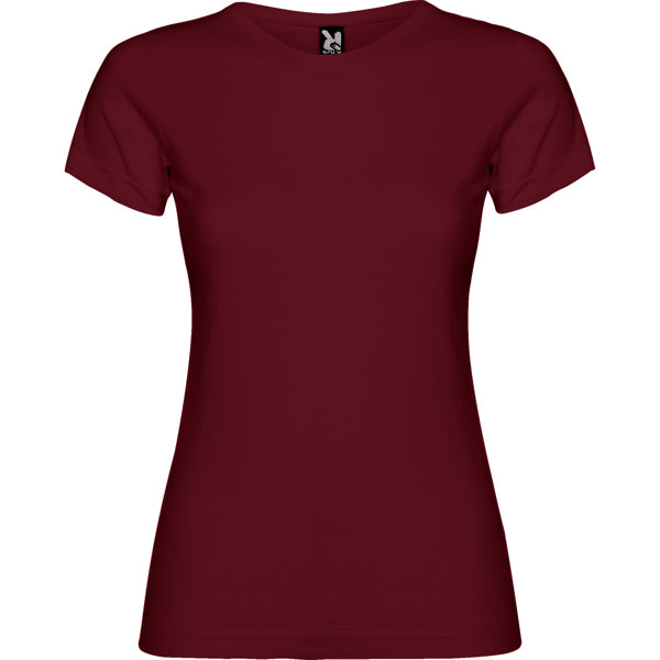 Roly Jamaica women's T-shirt in garnet, ready for logo printing or embroidery