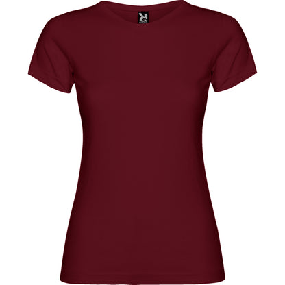 Roly Jamaica women's T-shirt in garnet, ready for logo printing or embroidery