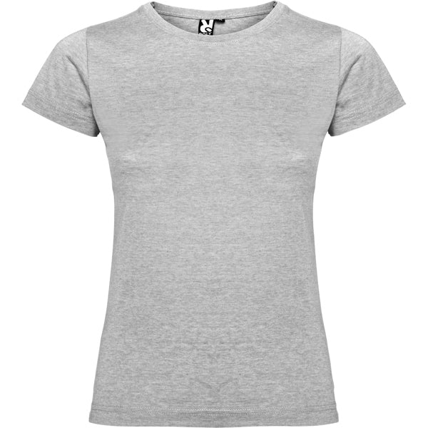 Roly Jamaica women's T-shirt in heather grey, ready for logo printing or embroidery