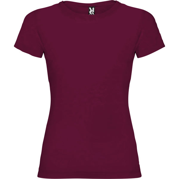 Roly Jamaica women's T-shirt in burgundy, ready for logo printing or embroidery