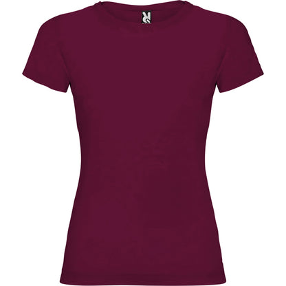 Roly Jamaica women's T-shirt in burgundy, ready for logo printing or embroidery