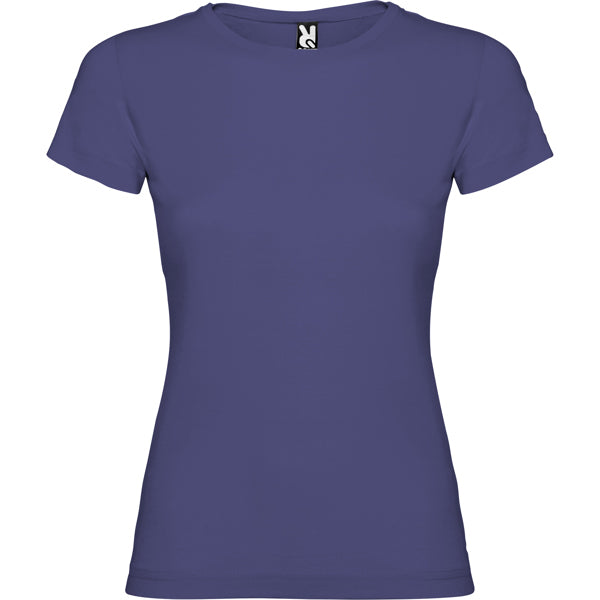 Roly Jamaica women's T-shirt in denim blue, ready for logo printing or embroidery