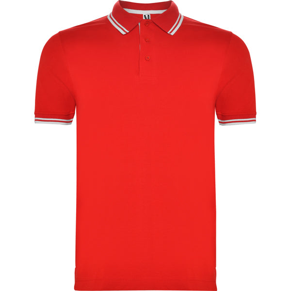 Roly Montreal men's polo shirt in red/white, ready for logo printing or embroidery
