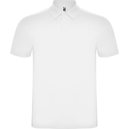 Roly Austral men's polo shirt in white, ready for logo printing or embroidery