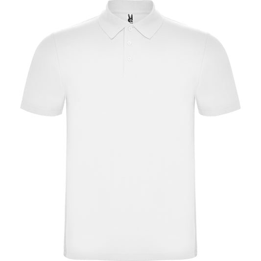 Roly Austral men's polo shirt in white, ready for logo printing or embroidery