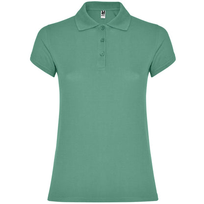 Roly Star Woman women's polo shirt in dark mint, ready for logo printing or embroidery
