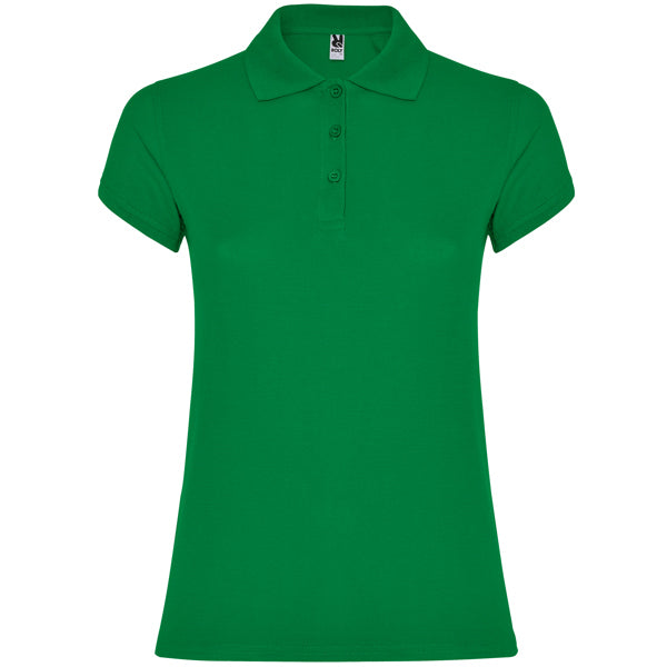 Roly Star Woman women's polo shirt in tropical green, ready for logo printing or embroidery