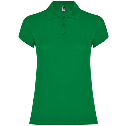 Roly Star Woman women's polo shirt in tropical green, ready for logo printing or embroidery