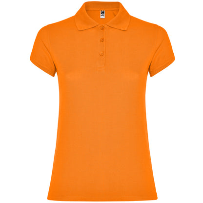 Roly Star Woman women's polo shirt in orange, ready for logo printing or embroidery