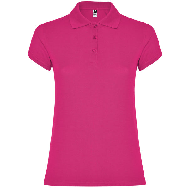 Roly Star Woman women's polo shirt in rosette, ready for logo printing or embroidery