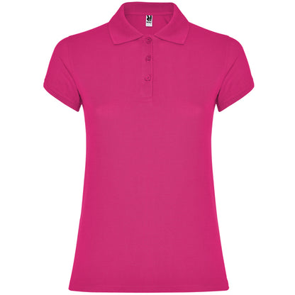 Roly Star Woman women's polo shirt in rosette, ready for logo printing or embroidery