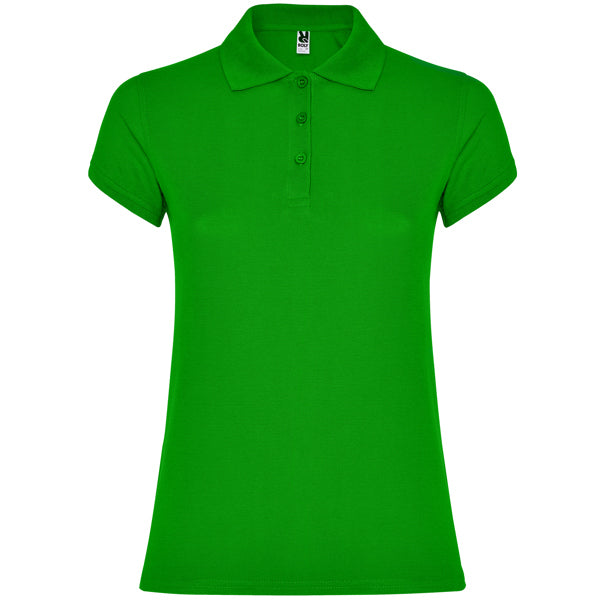 Roly Star Woman women's polo shirt in grass green, ready for logo printing or embroidery
