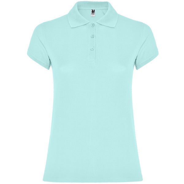 Roly Star Woman women's polo shirt in green mint, ready for logo printing or embroidery