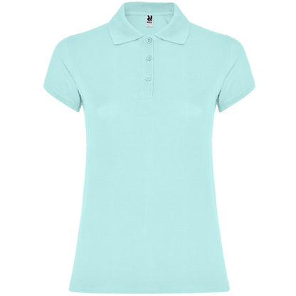 Roly Star Woman women's polo shirt in green mint, ready for logo printing or embroidery