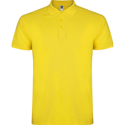 Roly Star men's polo shirt in yellow, ready for logo printing or embroidery