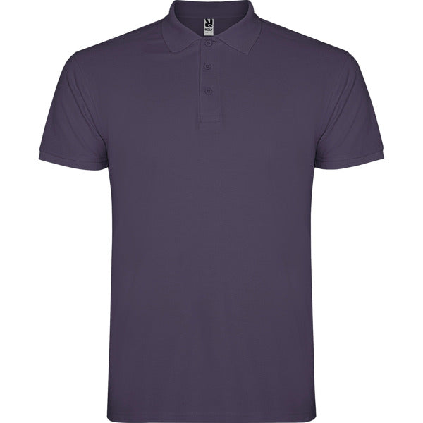 Roly Star men's polo shirt in lilac, ready for logo printing or embroidery
