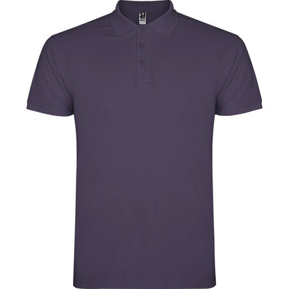 Roly Star men's polo shirt in lilac, ready for logo printing or embroidery