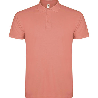Roly Star men's polo shirt in pale red, ready for logo printing or embroidery