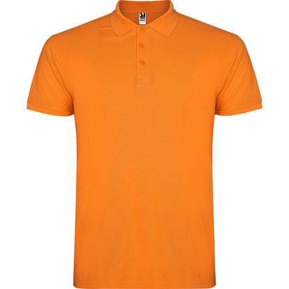 Roly Star men's polo shirt in orange, ready for logo printing or embroidery