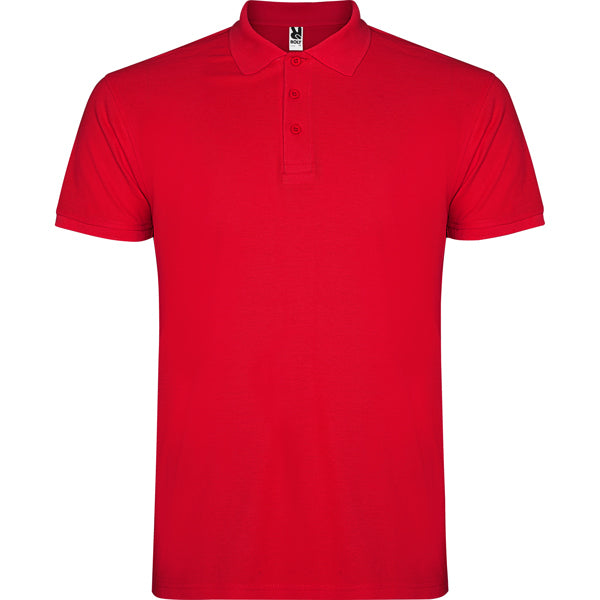 Roly Star men's polo shirt in red, ready for logo printing or embroidery