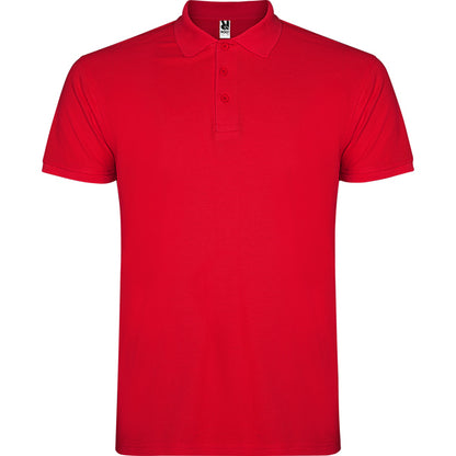 Roly Star men's polo shirt in red, ready for logo printing or embroidery