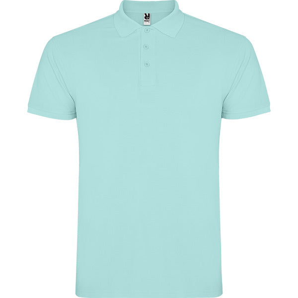 Roly Star men's polo shirt in green mint, ready for logo printing or embroidery