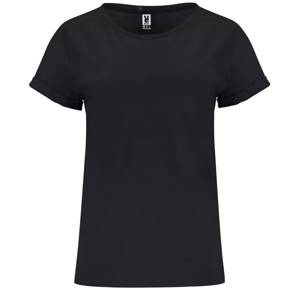 Roly Cies women's T-shirt in black, ready for logo printing or embroidery