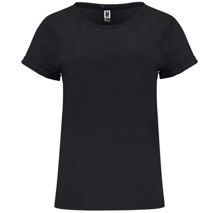 Roly Cies women's T-shirt in black, ready for logo printing or embroidery