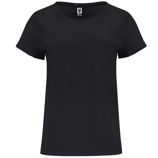 Roly Cies women's T-shirt in black, ready for logo printing or embroidery