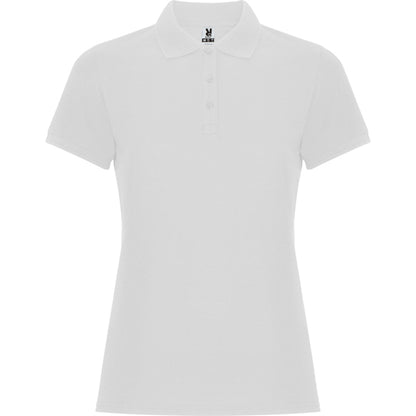 Roly Pegaso Woman Premium women's polo shirt in white, ready for logo printing or embroidery