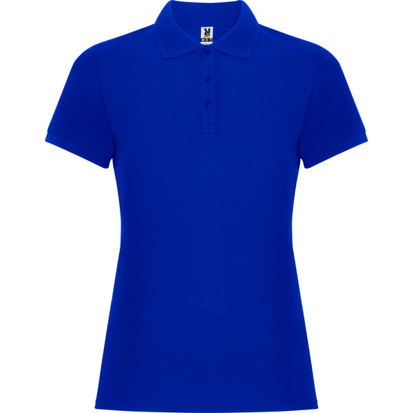 Roly Pegaso Woman Premium women's polo shirt in royal blue, ready for logo printing or embroidery