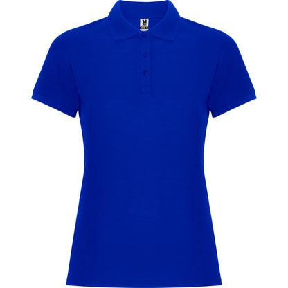 Roly Pegaso Woman Premium women's polo shirt in royal blue, ready for logo printing or embroidery