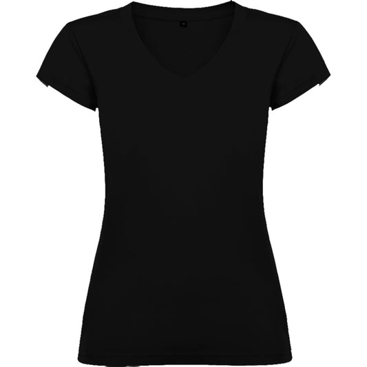 Roly Victoria women's T-shirt in black, ready for logo printing or embroidery