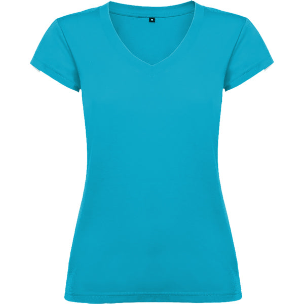 Roly Victoria women's T-shirt in turquoise, ready for logo printing or embroidery