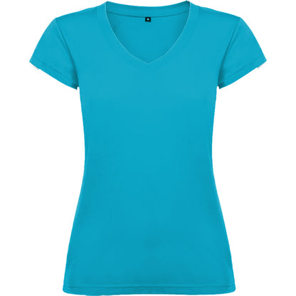 Roly Victoria women's T-shirt in turquoise, ready for logo printing or embroidery