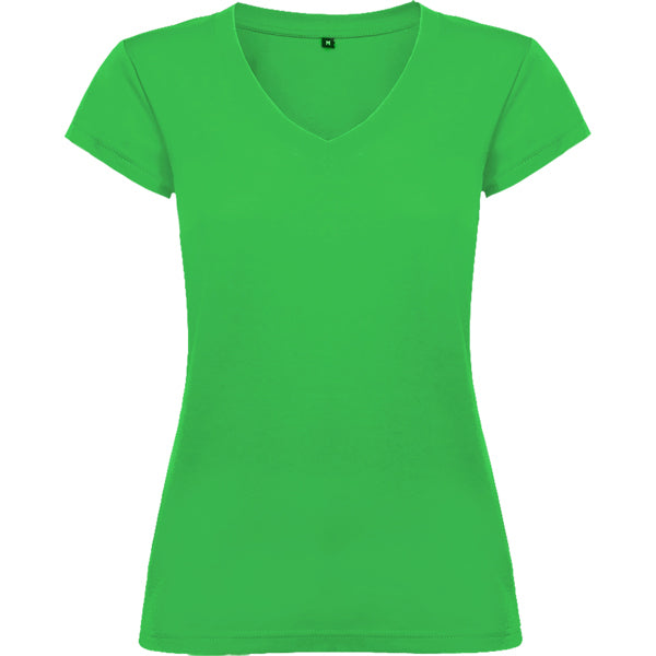 Roly Victoria women's T-shirt in tropical green, ready for logo printing or embroidery
