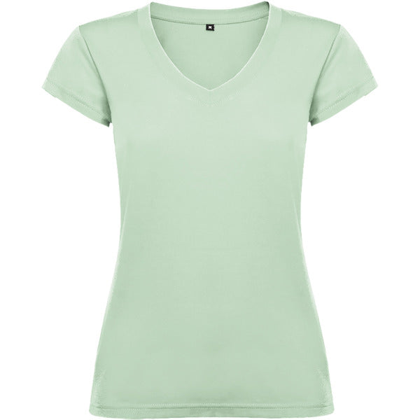 Roly Victoria women's T-shirt in mist green, ready for logo printing or embroidery