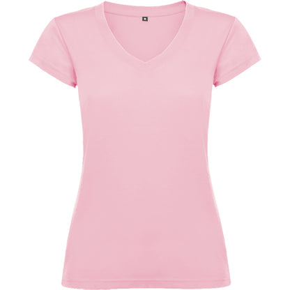 Roly Victoria women's T-shirt in light pink, ready for logo printing or embroidery