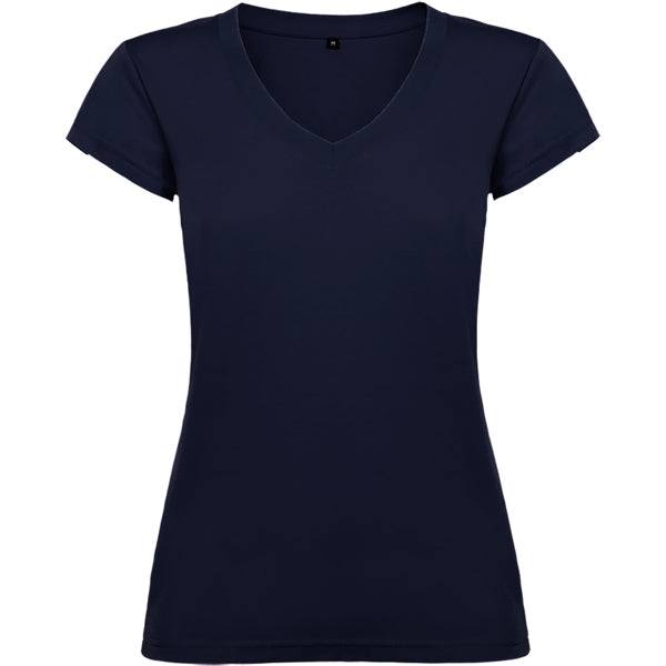 Roly Victoria women's T-shirt in navy blue, ready for logo printing or embroidery