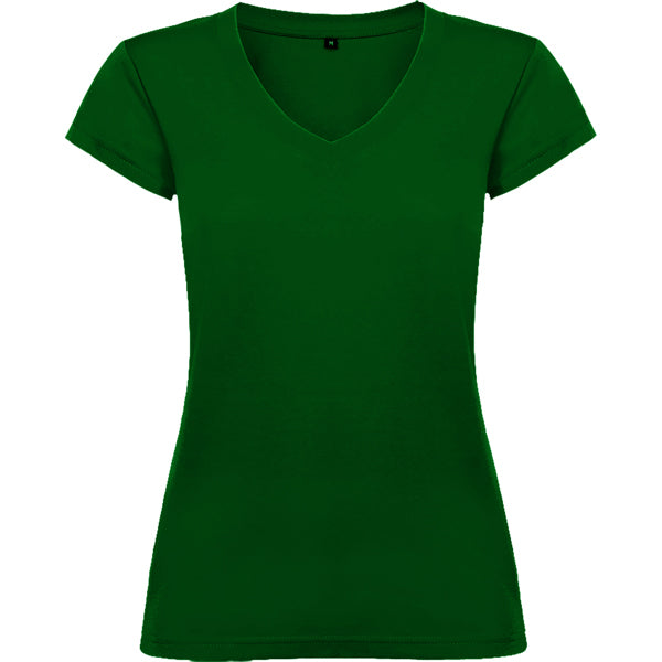Roly Victoria women's T-shirt in bottle green, ready for logo printing or embroidery
